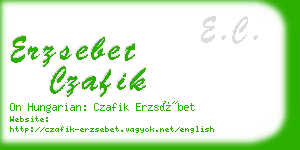 erzsebet czafik business card